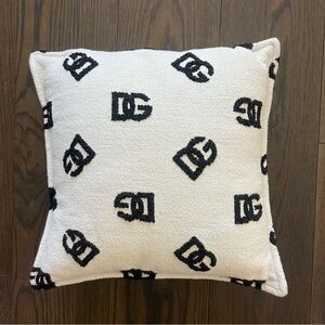 Dolce and Gabbana Jacquard Cushion Jacquard Detailing Pillow